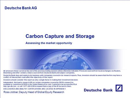 Carbon Capture and Storage