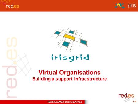 TERENA NREN-Grids workshop 1/41/4 Virtual Organisations Building a support infraestructure.