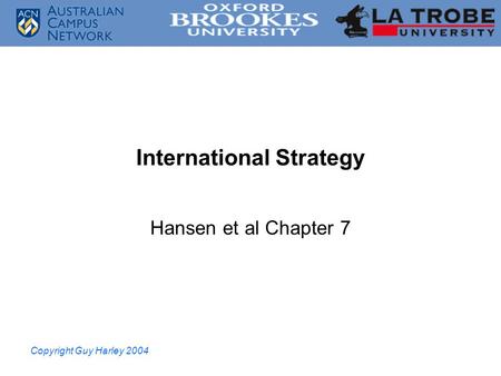 International Strategy