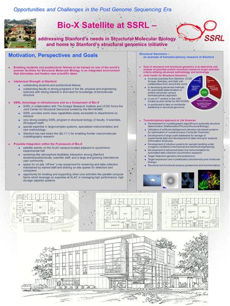 Structural Genomics – an example of transdisciplinary research at Stanford Goal of structural and functional genomics is to determine and analyze all possible.