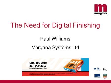 The Need for Digital Finishing