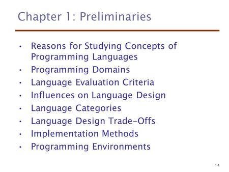 Chapter 1: Preliminaries