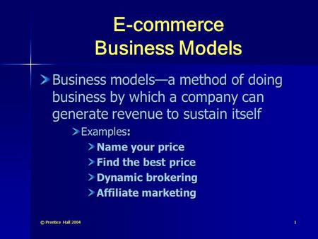 E-commerce Business Models