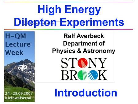 High Energy Dilepton Experiments