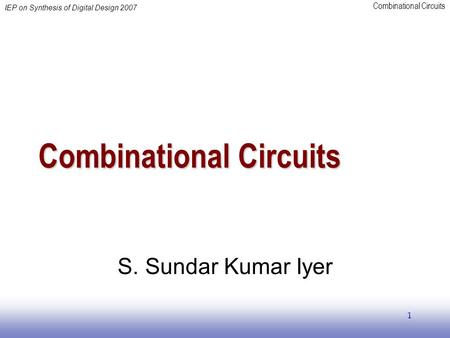 Combinational Circuits