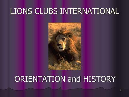 LIONS CLUBS INTERNATIONAL