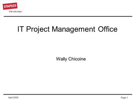 IT Project Management Office