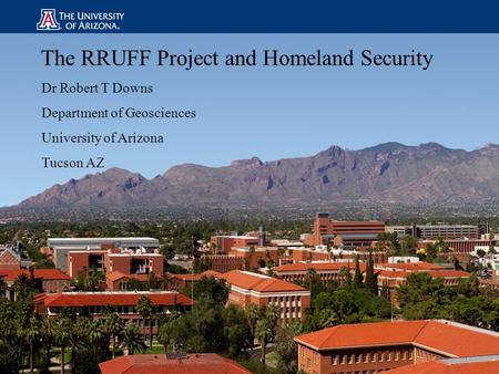 The RRUFF Project and Homeland Security