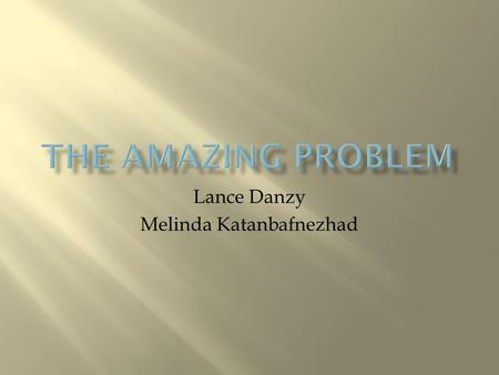 Lance Danzy Melinda Katanbafnezhad. The “A Mazing Problem” is a classical experiment from psychology where scientists carefully observe a rat going through.