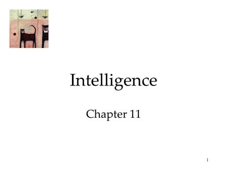 Intelligence Chapter 11.