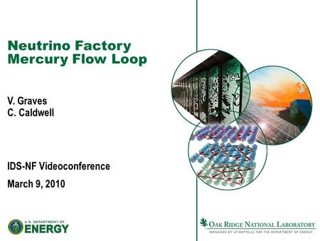 Neutrino Factory Mercury Flow Loop V. Graves C. Caldwell IDS-NF Videoconference March 9, 2010.