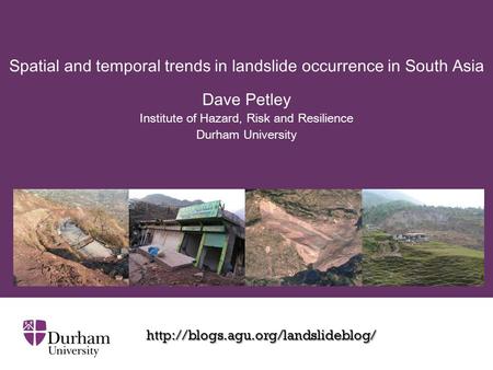 Spatial and temporal trends in landslide occurrence in South Asia