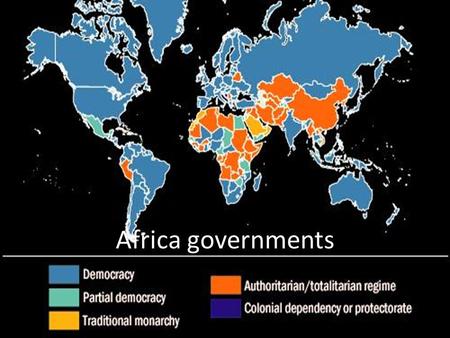 Africa governments. Kenya A Republic with a Prime Minister President is elected by the people 18 and over vote Government is dominated by the president.