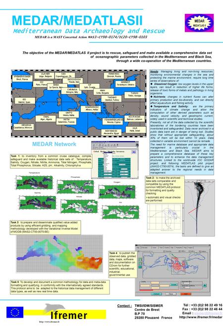 TMSI/IDM/SISMER Centre de Brest B.P 70 29280 Plouzané France Tél : +33 (0)2 98 22 49 16 Fax : +33 (0)2 98 22 46 44