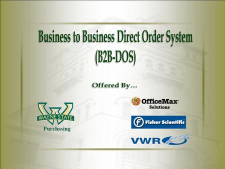 Purchasing. B2B Direct Order System (B2B-DOS) B2B-DOS is a Business-to-Business (B2B) solution. B2B-DOS is a Business-to-Business (B2B) solution. B2B-DOS.