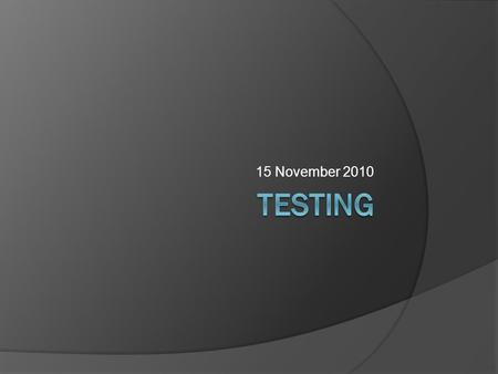 15 November 2010. Essay 1  Methodologies Points on the spectrum All can adapt to changes Required vs. permitted  Releases vs. iterations  Spool’s.