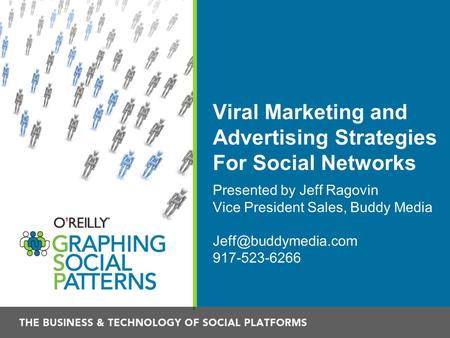 Viral Marketing and Advertising Strategies For Social Networks Presented by Jeff Ragovin Vice President Sales, Buddy Media 917-523-6266.