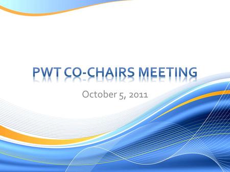 October 5, 2011.  Welcome and Logistics  Expectations and Updates  Federal Formula Funds Pre-proposals  Sharing Ideas and Experiences  Wrap Up/Final.