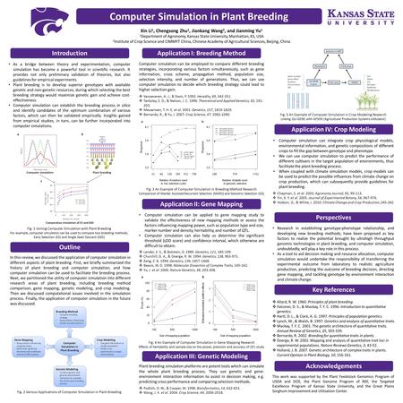 Computer Simulation in Plant Breeding Introduction Outline Application I: Breeding Method Application II: Gene Mapping Application III: Genetic Modeling.