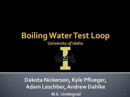 Dakota Nickerson, Kyle Pflueger, Adam Leschber, Andrew Dahlke M.E. Undergrad 1.