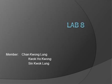 Member: Chan Kwong Lung Kwok Ho Kwong Sin Kwok Lung.