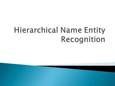  Traditional NER assume that each entity type is an independent class.  However, they can have a hierarchical structure.