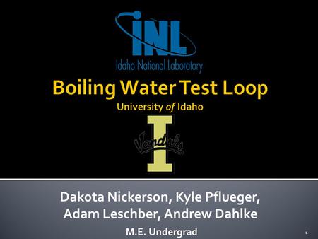 Dakota Nickerson, Kyle Pflueger, Adam Leschber, Andrew Dahlke M.E. Undergrad 1.