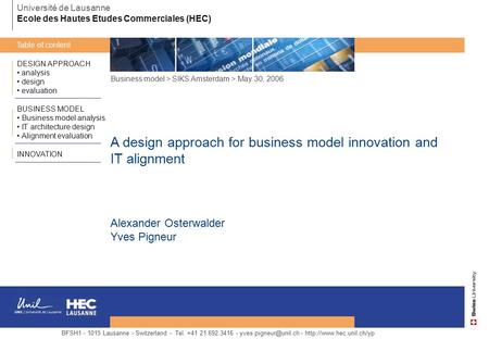 A design approach for business model innovation and IT alignment