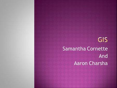 Samantha Cornette And Aaron Charsha. Geographic information system, is a computer system for capturing, storing, checking, integrating, manipulating,