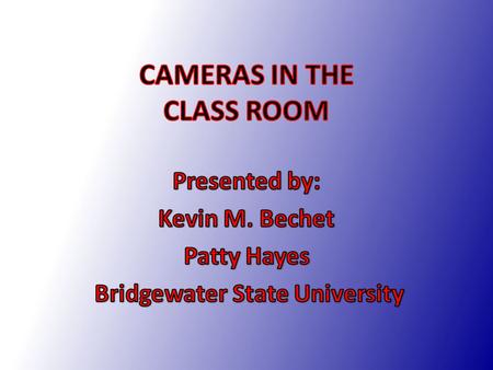 Seminar Overview Discussion on how cameras can benefit your class Basic functions of a camcorder Tape formats Shot composition Memory card vs. tape Understanding.