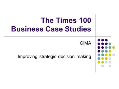 The Times 100 Business Case Studies