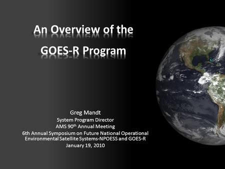 An Overview of the GOES-R Program