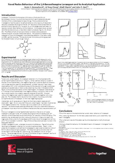 Novel Redox Behaviour of the 1,4-Benzodiazepine Lorazepam and Its Analytical Application Kevin C. Honeychurch 1, Ai Teng Chong 2, Khalil Elamin 1 and John.