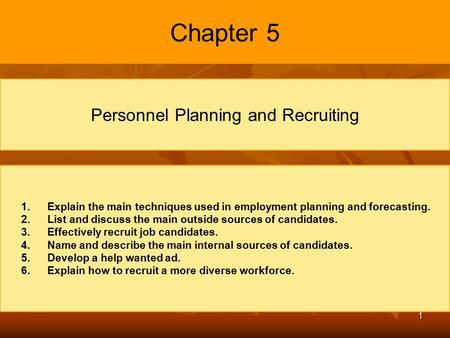 Personnel Planning and Recruiting