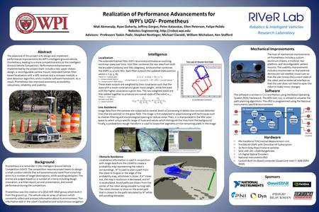 Sponsors Mechanical Improvements Software The software is written in C++ and Python using the Robot Operating System (ROS) framework. The ROS tool, rviz,