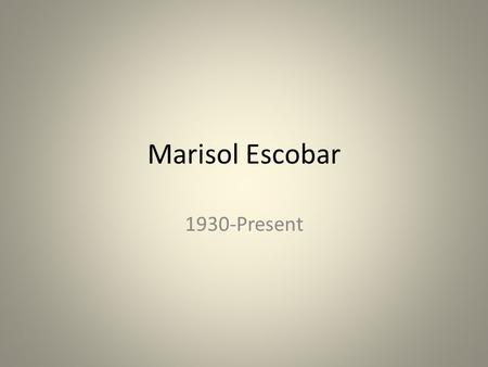 Marisol Escobar 1930-Present. Self Portrait Looking at The Last Supper Painted and drawn wood, plywood, brownstone, plaster, aluminum 121 1/2 x 358 x.