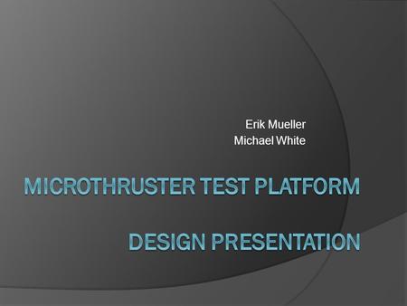 Erik Mueller Michael White. Introduction Problem Solution Load-cell Paddle-sensors Testing Q&A Sources.