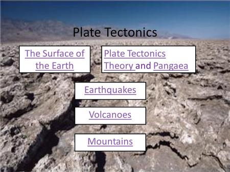 The Surface of the Earth