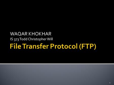 WAQAR KHOKHAR IS 373 Todd Christopher Will 1. 1. Introduction 2. Governing Standards Body 3. History 4. Specifications 5. Privacy and Security 6. Interoperability.