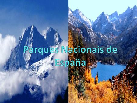 Serra Nevada (Granada e Almería) Picos de Europa (Principado de Asturias, Cantabria e León) Doñana( Huelva, Sevilla e Cádiz) Cabañeros( Ciudad Real e.