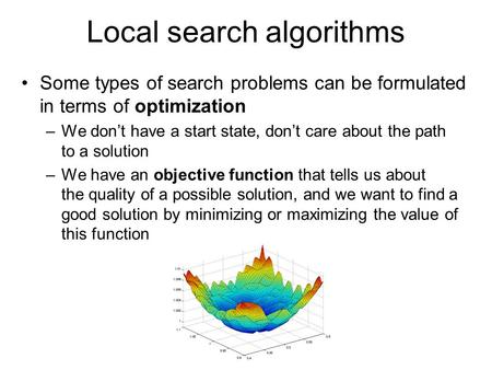 Local search algorithms