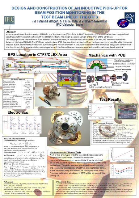 BPS Location in CTF3/CLEX Area Mechanics with PCB Electronics Test Results BPS Linearity Error A linear fit of the wire test measures was done (left) for.