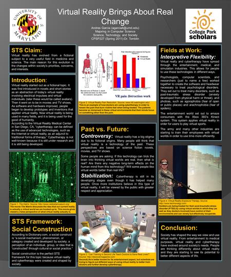 Virtual Reality Brings About Real Change Andres Garcia Majoring in Computer Science Science, Technology, and Society CPSP227 (Spring.