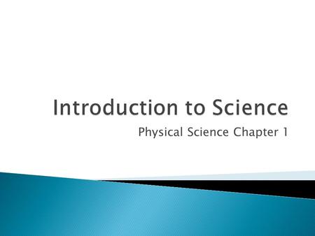 Introduction to Science