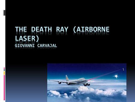 Background  1977, Phillips Lab  Phase 1, Concept Design  Chemical Oxygen Iodine Laser  Phase 2  Program Definition and Risk Reduction  Testing.