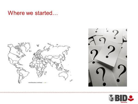 Where we started…. Where we started The journey… Basic Education Basic Education Knowledge Acquisition Knowledge Acquisition Knowledge Deepening Knowledge.