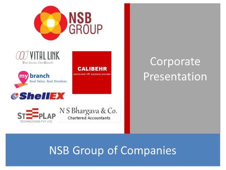 Corporate Presentation NSB Group of Companies. NSB Group has been in existence since the last 30 years. What started out as an Accounting practice with.