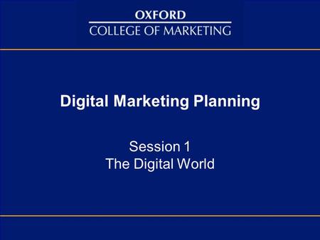 Digital Marketing Planning