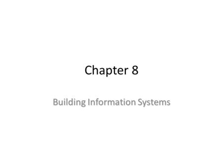 Building Information Systems