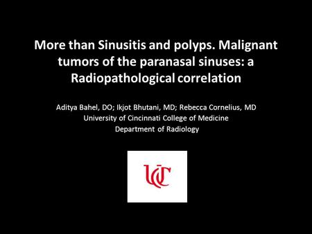 More than Sinusitis and polyps